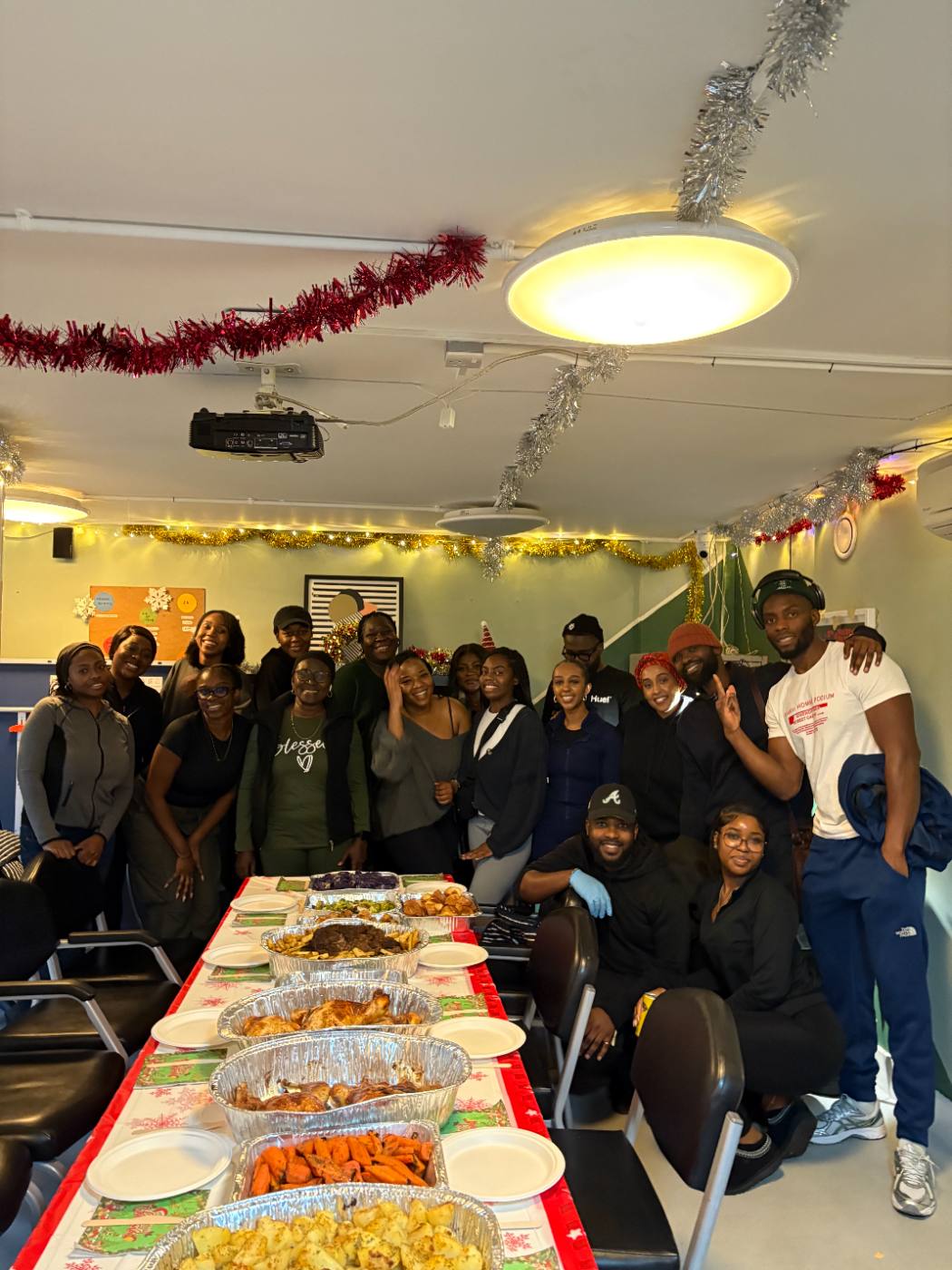 Volunteers at the Christmas outreach