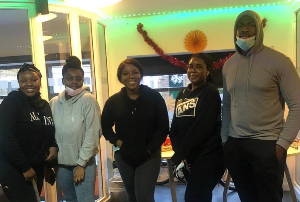 Volunteers at the Christmas outreach